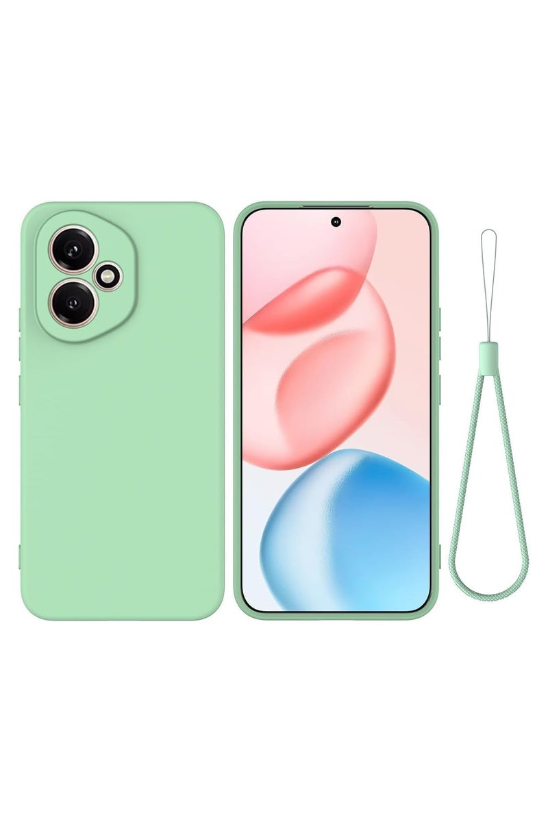 general Silicone protective case compatible with Honor 400 5G, liquid silicone TPU soft case with lanyard strap, Honor 400 5G shockproof and drop-proof protective case