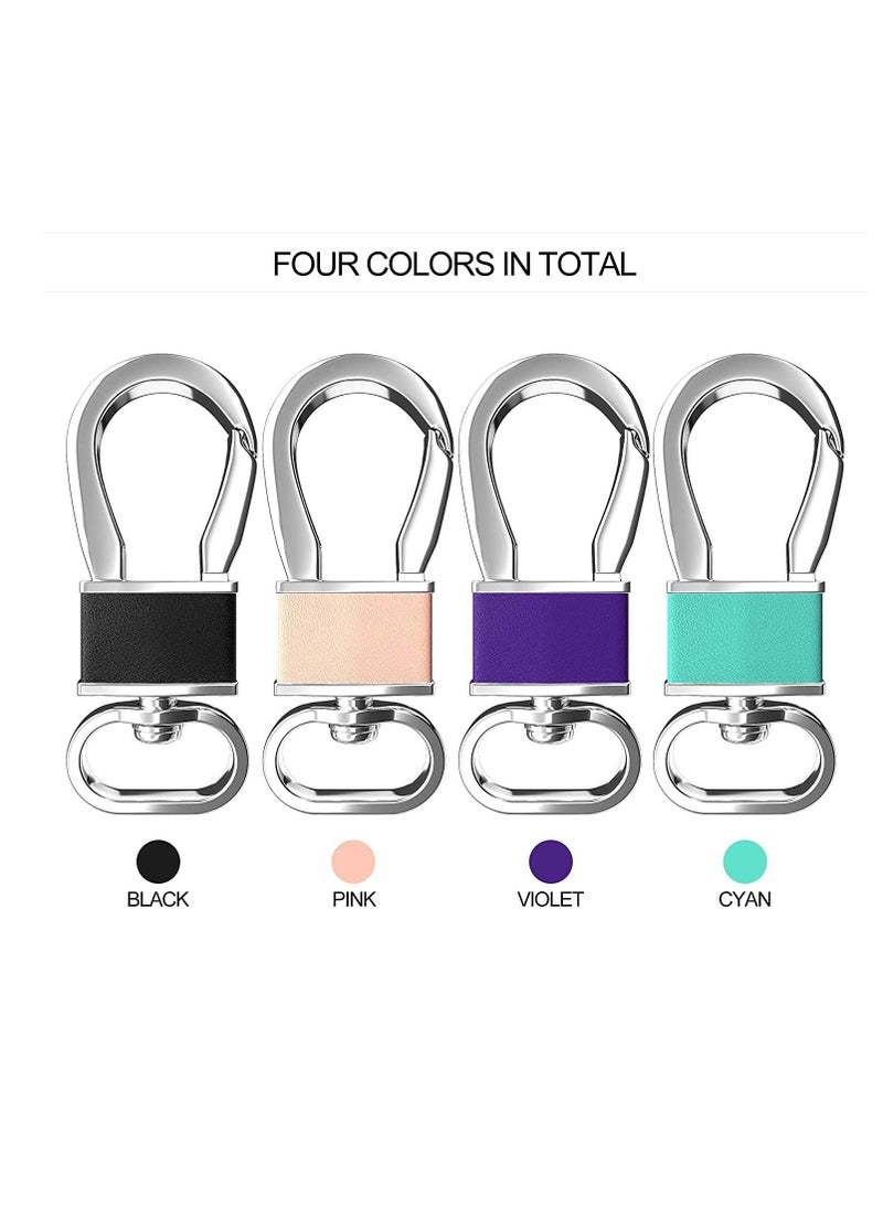 Excefore 4 Pack Metal Carabiner Keychain Key Clip Hook, Key Rings Key Chain Ring Holder Organizer for Car Key Finder  - Image 4