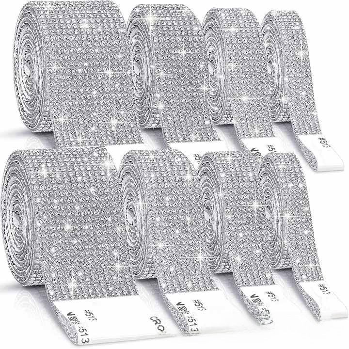 Rhinestone Adhesive Strip Multi-Size Hotfix Lace Chain AB - Image 2