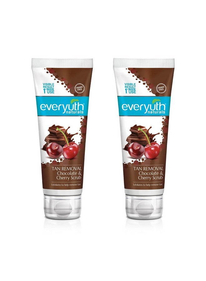 Everyuth Naturals Tan Removal Chocolate&Cherry Scrub|D Tan,Detoxify&Cleanse|Paraben Free|Antioxidant Choco&Multi-Vitamin Cherries|For Oily,Dry,Normal,Combination&Sensitive Skin - 100G (Pack Of 2) - Image 1