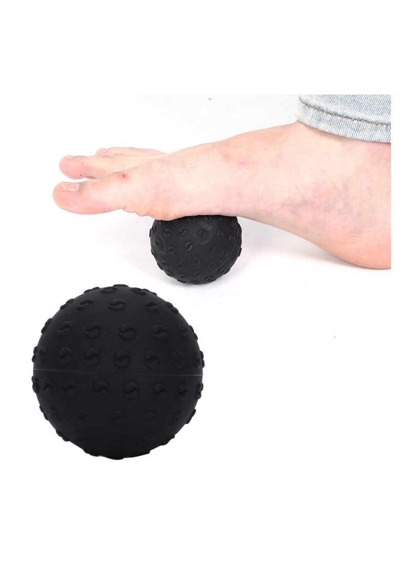 SYOSI - Massage Lacrosse Balls Therapy for Sore Muscles Shoulders Neck Back Foot Body Deep Tissue Trigger Point Muscle Knots Yoga and Myofascial Release Black - Image 1