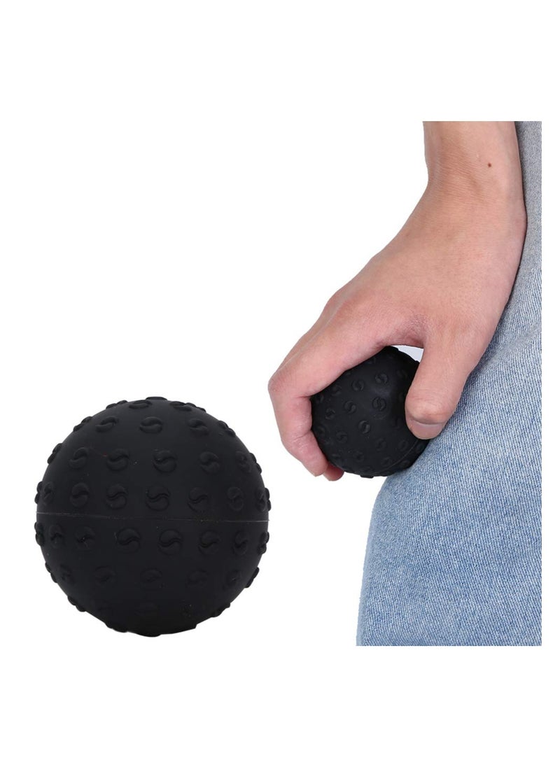 SYOSI - Massage Lacrosse Balls Therapy for Sore Muscles Shoulders Neck Back Foot Body Deep Tissue Trigger Point Muscle Knots Yoga and Myofascial Release Black - Image 1