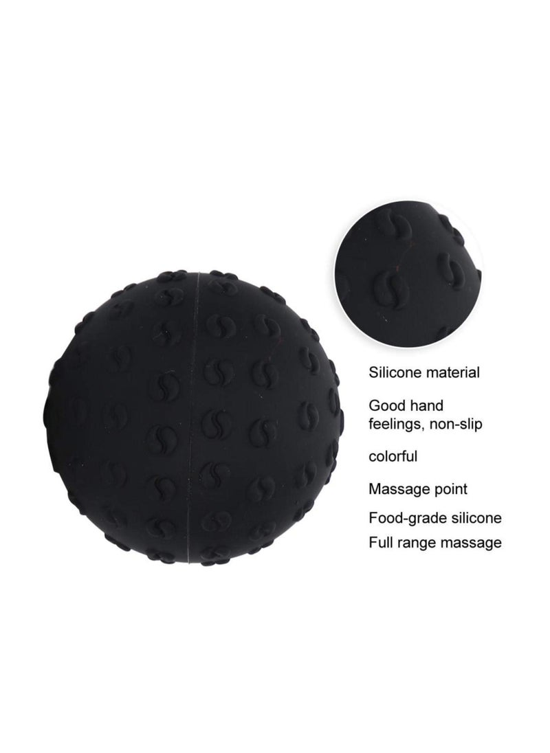 SYOSI - Massage Lacrosse Balls Therapy for Sore Muscles Shoulders Neck Back Foot Body Deep Tissue Trigger Point Muscle Knots Yoga and Myofascial Release Black - Image 1