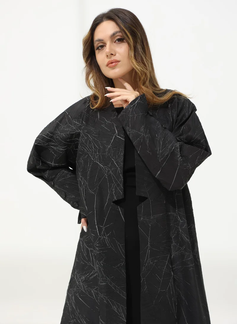 ميم باي ماريا Front Open Cuff Detail Abaya