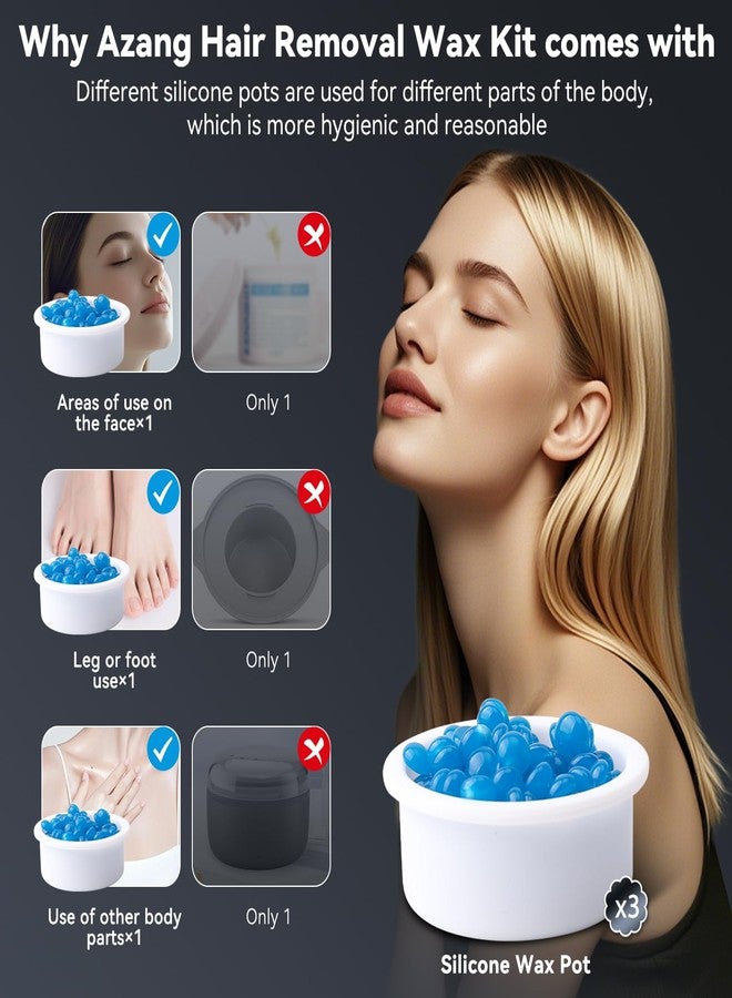 Azang Nose Wax Kit Men, Nose Ear Hair Waxing Kit with 100g Wax, 56 Pcs Accessories, Nose Ear Hair Removal Kit, USB Fast Heat, Smart Constant Temp, Upgraded Size, Multi-Accessories, - Image 5