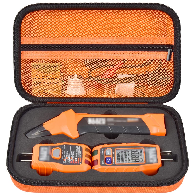 ALLPRIMO Case Compatible With Klein Tools Et310 Ac Circuit Breaker Finder & 80041 Outlet Repair Tool Kit & Rt250 Gfci Receptacle Tester. Electrical Storage Organizer Holder Bag (Box Only)-Orange - Image 1