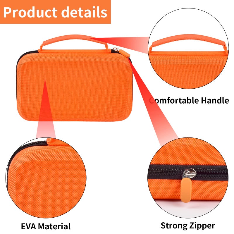 ALLPRIMO Case Compatible With Klein Tools Et310 Ac Circuit Breaker Finder & 80041 Outlet Repair Tool Kit & Rt250 Gfci Receptacle Tester. Electrical Storage Organizer Holder Bag (Box Only)-Orange - Image 3
