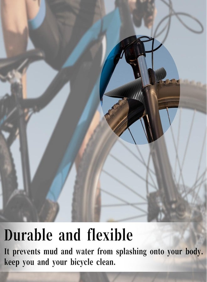 salbsever 2 Sets Mountain Bike Fender Rear and Front Compatible Bicycle Mudguard Adjustable 29" Plus Size with 15 Cable Ties for Fat Bike Wheel Sizes and All Disc Brake Bicycles - Image 3