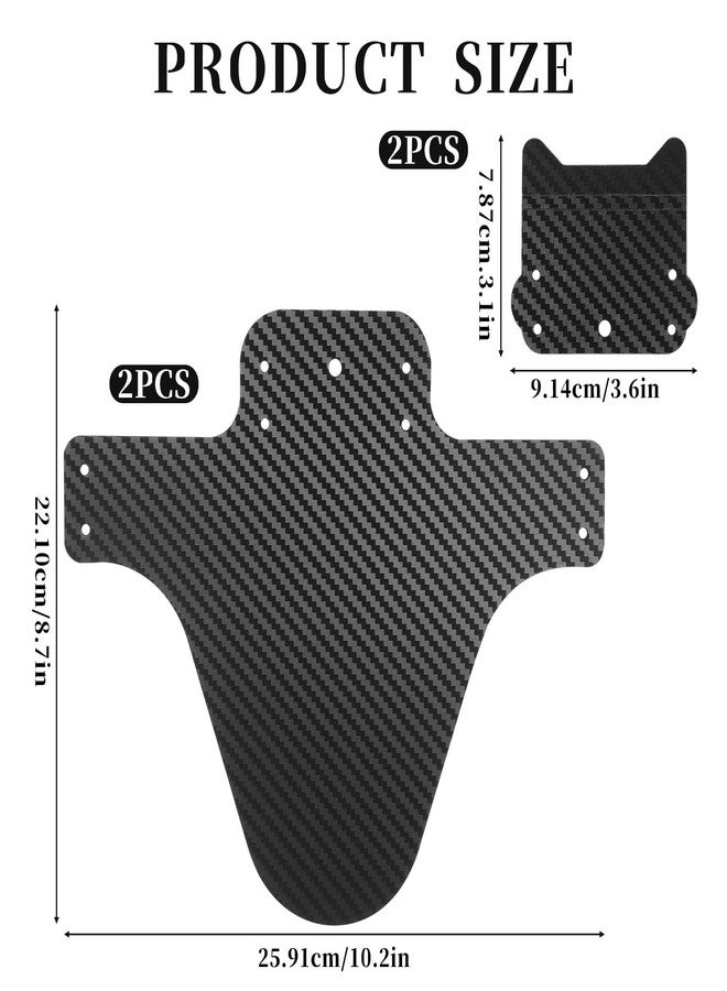 salbsever 2 Sets Mountain Bike Fender Rear and Front Compatible Bicycle Mudguard Adjustable 29" Plus Size with 15 Cable Ties for Fat Bike Wheel Sizes and All Disc Brake Bicycles - Image 2