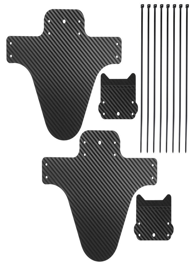 salbsever 2 Sets Mountain Bike Fender Rear and Front Compatible Bicycle Mudguard Adjustable 29" Plus Size with 15 Cable Ties for Fat Bike Wheel Sizes and All Disc Brake Bicycles - Image 1