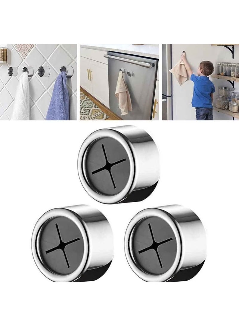3pcs Push In Tea Towel Holder Grip Sticky Hooks Self Adhesive Cloth Clip No Punch3pcs Push In Tea Towel Holder Grip Sticky Hooks Self Adhesive Cloth Clip No Punch - Image 1