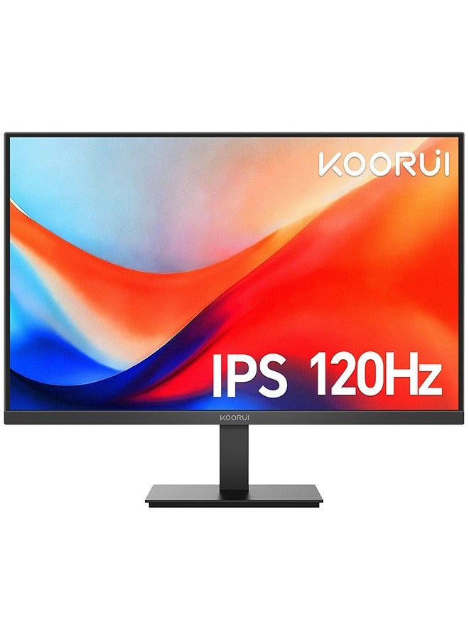 KOORUI KOORUI 24-Inch Full HD IPS Monitor 1920 x 1080, Ultra-thin design, 120Hz 99% sRGB, Adaptive Sync, VESA Mountable, Tilt Adjustable, Eye protection, HDMI and VGA, E2411H  - Image 1