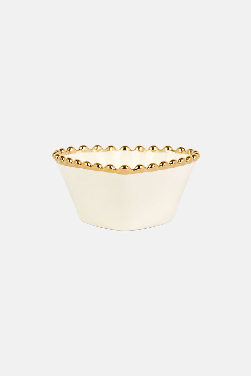 Bombay Ceramic Heart Shaped Dessert Bowl , Off White - Image 1