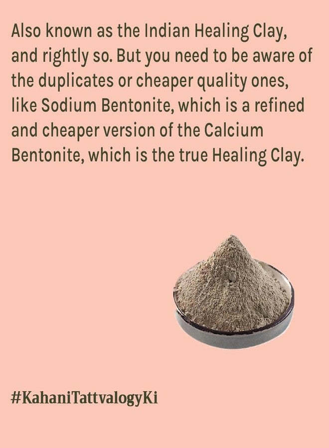 Tattvalogy Indian Bentonite Clay Powder with Healing Benefits of clear Skin | Detoxifying | Pore cleansing | Used in face masks and packs | Suitable for All Type of Skin (250g (REFILL)) - Image 3