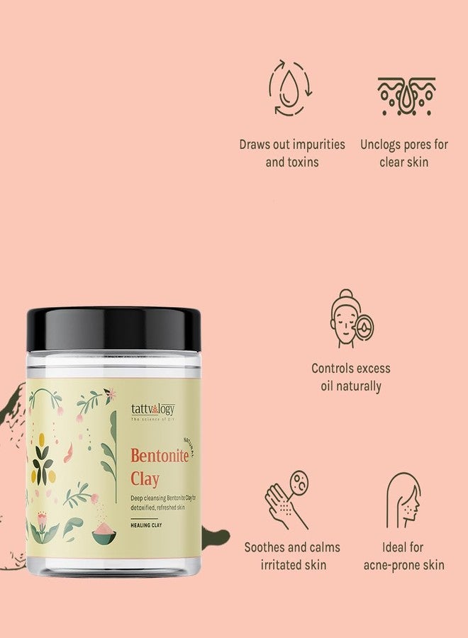 Tattvalogy Indian Bentonite Clay Powder with Healing Benefits of clear Skin | Detoxifying | Pore cleansing | Used in face masks and packs | Suitable for All Type of Skin (250g (REFILL)) - Image 2