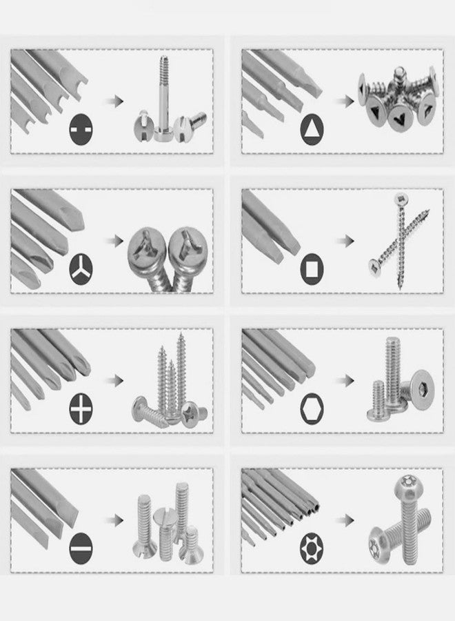 OUKENS 50pcs Extra Long Security Bit Set,Screwdriver Bit Set, Extra Long Magnetic Driver Kit CR-V ABS Screwdriver Bit, Square Flat Hex Spline Clutch Torq Multi Sizes Screwdriver Bits - Image 2