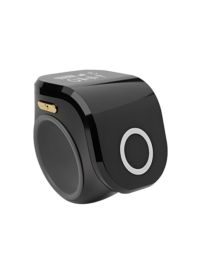 Waterproof OLED Zikr Ring Tasbih Counter, Portable Touch Counter with Vibration Reminder, Ideal for Muslim Daily Prayers, Black - Image 1