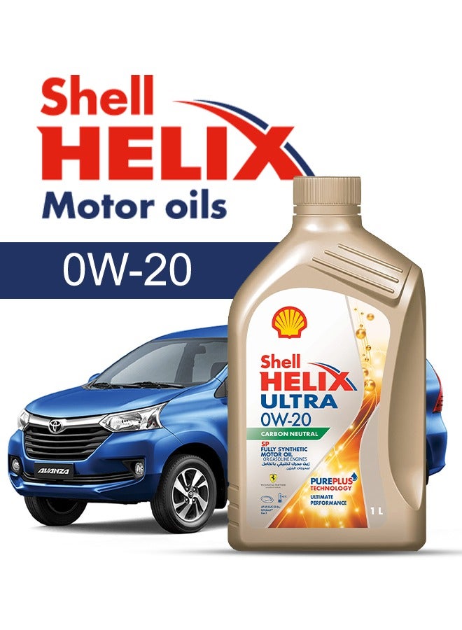 Shell Engine Oil – For TOYOTA Avanza V4 2018 - 2006, 4 Liter,  0w20 Shell - With Engine Oil Filter - 2006 2007 2008 2009 2010 2011 2012 2013 2014 2015 2016 2017 2018