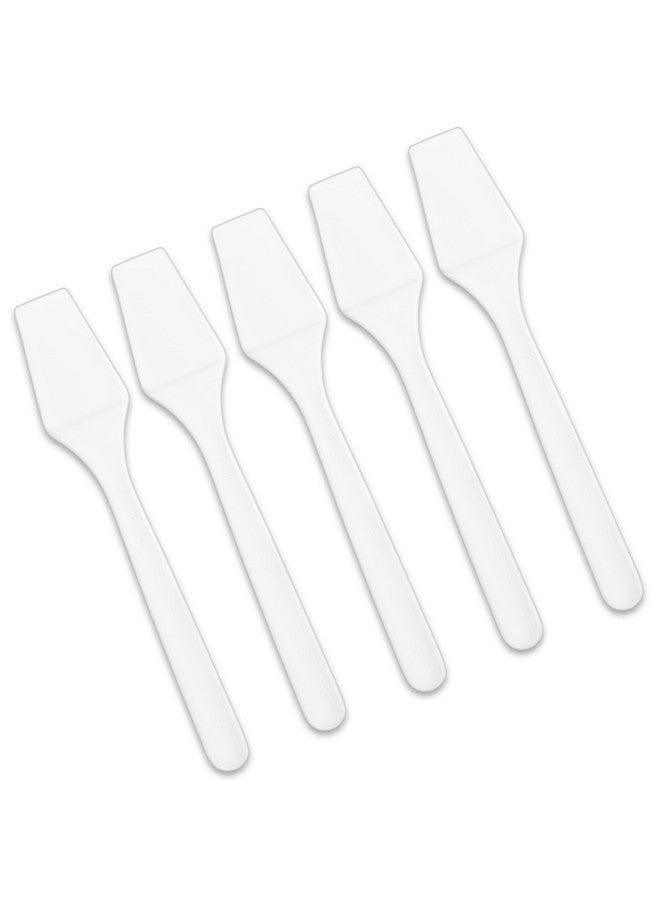 AMT 110 PCS Cosmetic Spatula, 2.5" Make Up Disposable Plastic Spatula, Facial Cream Mask Scoop, Skin Care Plastic Spoon for Mixing & Sampling (110 PCS) - Image 3