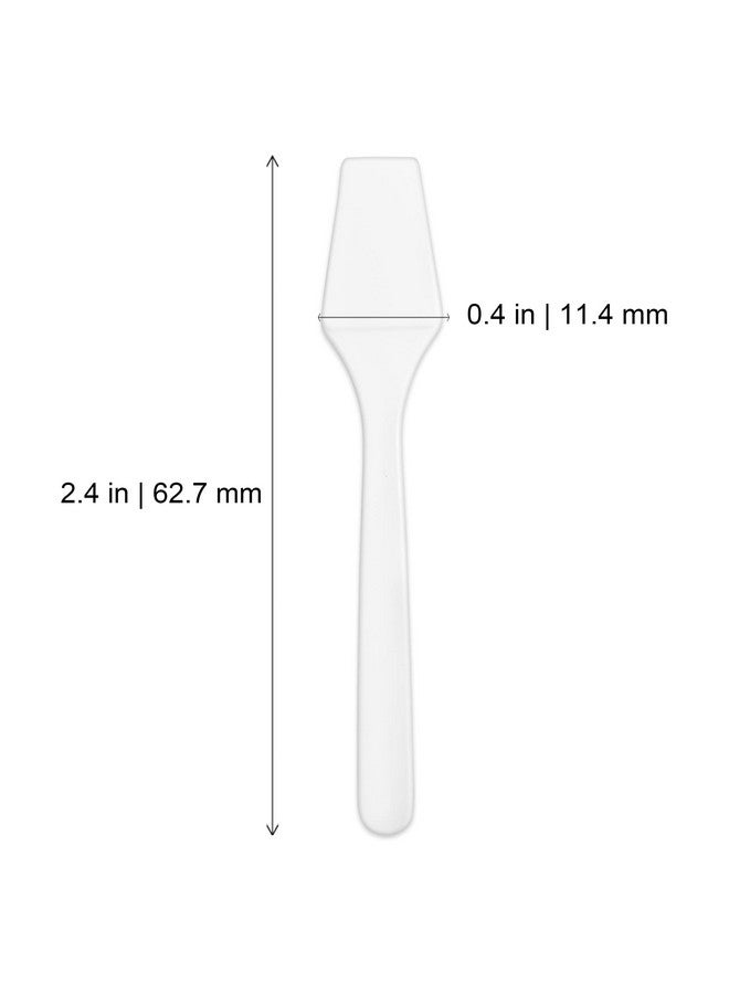 AMT 110 PCS Cosmetic Spatula, 2.5" Make Up Disposable Plastic Spatula, Facial Cream Mask Scoop, Skin Care Plastic Spoon for Mixing & Sampling (110 PCS) - Image 2