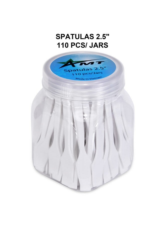 AMT 110 PCS Cosmetic Spatula, 2.5" Make Up Disposable Plastic Spatula, Facial Cream Mask Scoop, Skin Care Plastic Spoon for Mixing & Sampling (110 PCS) - Image 5