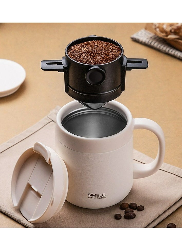 Generic 1-Pack Black  Stainless Steel Coffee Filter, Portable Coffee Maker For Office, Camping And Travel  - Image 1
