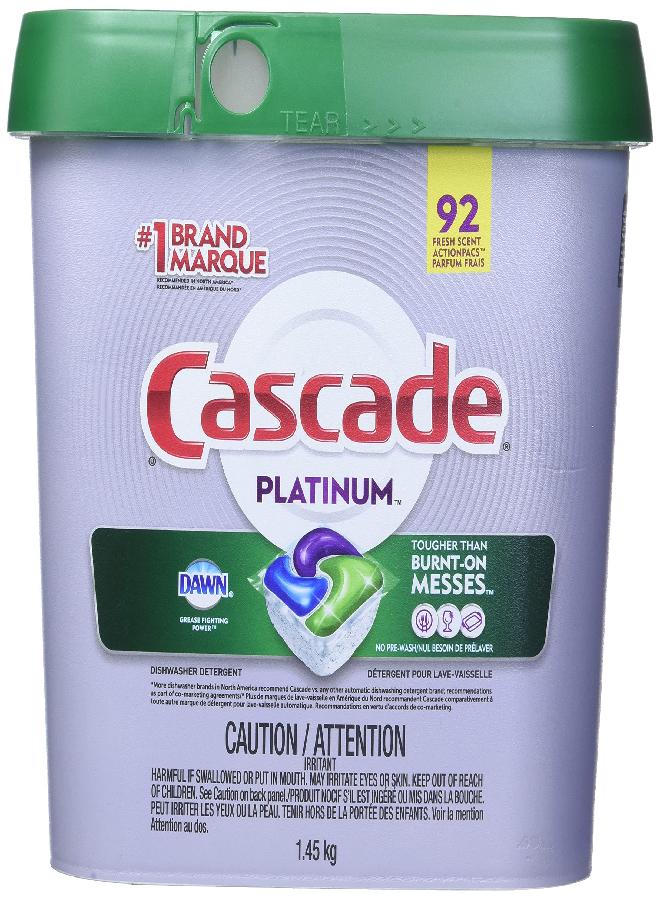 Cascade Platinum Dishwasher Detergent 92 Scent ActionPacs Net Wt 51.2 Ounce - Image 3