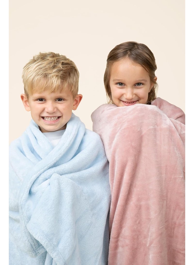 بطانية ووسادة سفر - بطانية طائرة فاخرة 2 في 1 مع غطاء وسادة ناعم للحقيبة، وجيب لحقيبة اليد، ومشبك لحقيبة الظهر (وردي فاتح) - Image 5