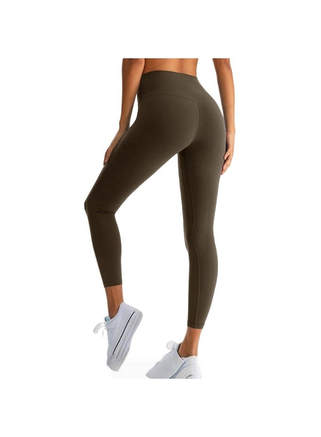 NIBEMINENT Essential/Pure&Plain 7/8 Leggings, High Waisted Compression Soft Pants Workout Athletic Yoga Pants 24" - Image 1