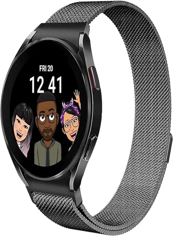 Next Next store Compatible with Galaxy Watch 4/5 40mm 44mm/Galaxy Watch 5 Pro 45mm Replacement Metal Mesh Watch Strap Classic Watch Strap for Men Women