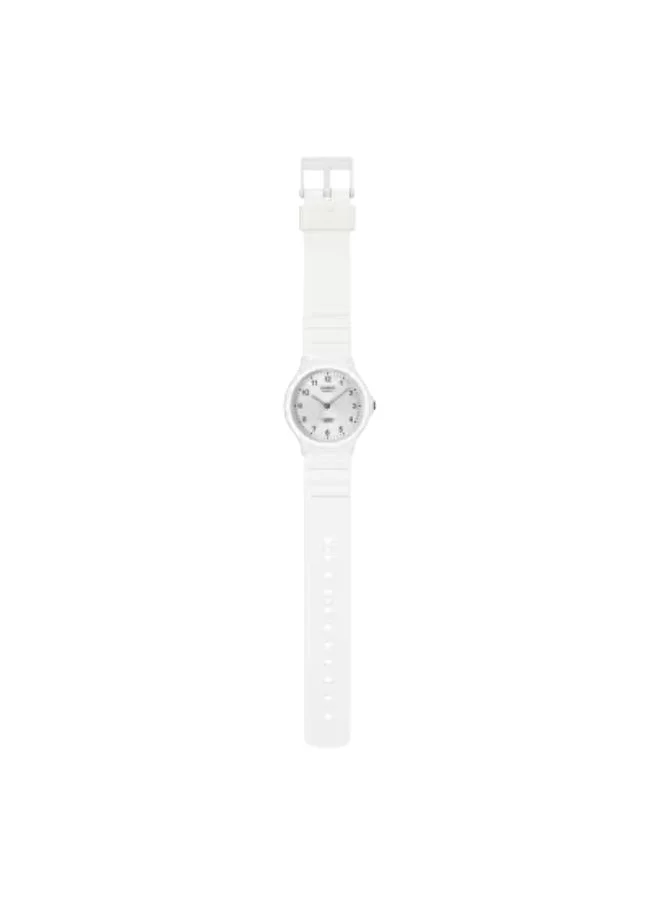 كاسيو Unisex Analog Display Watch With White Resin Strap - MQ-24B-7BDF