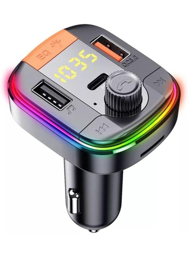 Yesido Car Charger 43W Fast Charging PD + QC3.0 | Bluetooth FM Transmitter | Hands-Free Calling | USB & Type-C Ports | LED Display | Compatible with All Vehicles - Image 1