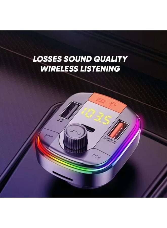 Yesido Car Charger 43W Fast Charging PD + QC3.0 | Bluetooth FM Transmitter | Hands-Free Calling | USB & Type-C Ports | LED Display | Compatible with All Vehicles - Image 2