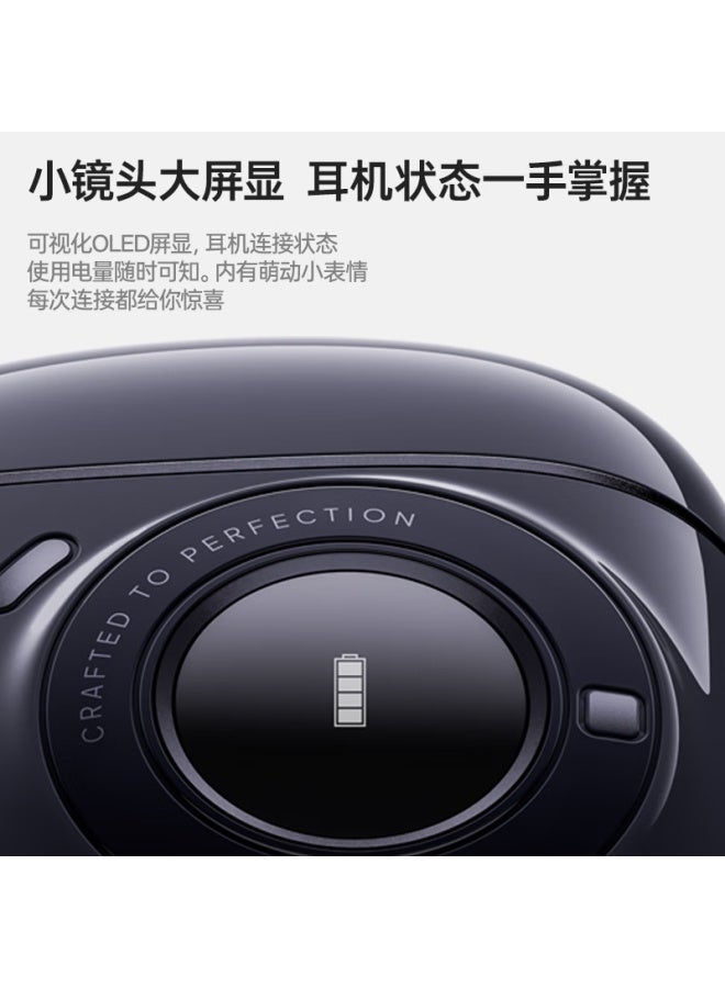 Manbuzhehuazai Ear Clip Bluetooth Headphones With Oled Display, Ip56 Dust And Water Resistant, Bluetooth 5.4, 35-hour Battery Life, Compatible With Apple, Huawei, Xiaomi, Earth Brow