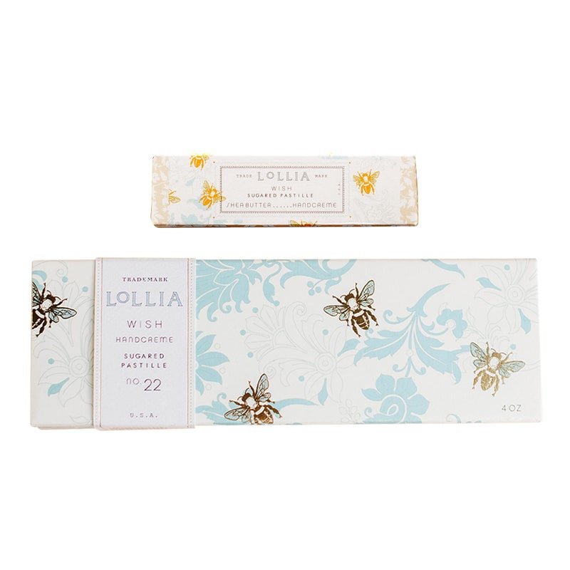 LOLLIA Wish No. 22 Handcreme Bundle, .33 oz. & 4 oz. â€“ Sugared Pastille â€“ Scented Hand Cream for Women, Moisturizing Hand Lotion for Dry Hands, Shea Butter & Cocoa Butter, Quick Absorbing Lotion - Image 2