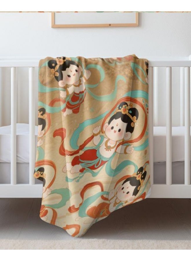 عام بطانية رقيقة من الفانيلا الكرتونية للأطفال أو الطلاب (دافئة ومريحة ومناسبة للنوم والألعاب) 100 سم * 150 سم - 1015 - Image 4