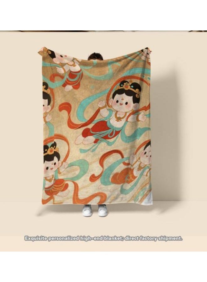 عام بطانية رقيقة من الفانيلا الكرتونية للأطفال أو الطلاب (دافئة ومريحة ومناسبة للنوم والألعاب) 100 سم * 150 سم - 1015 - Image 3