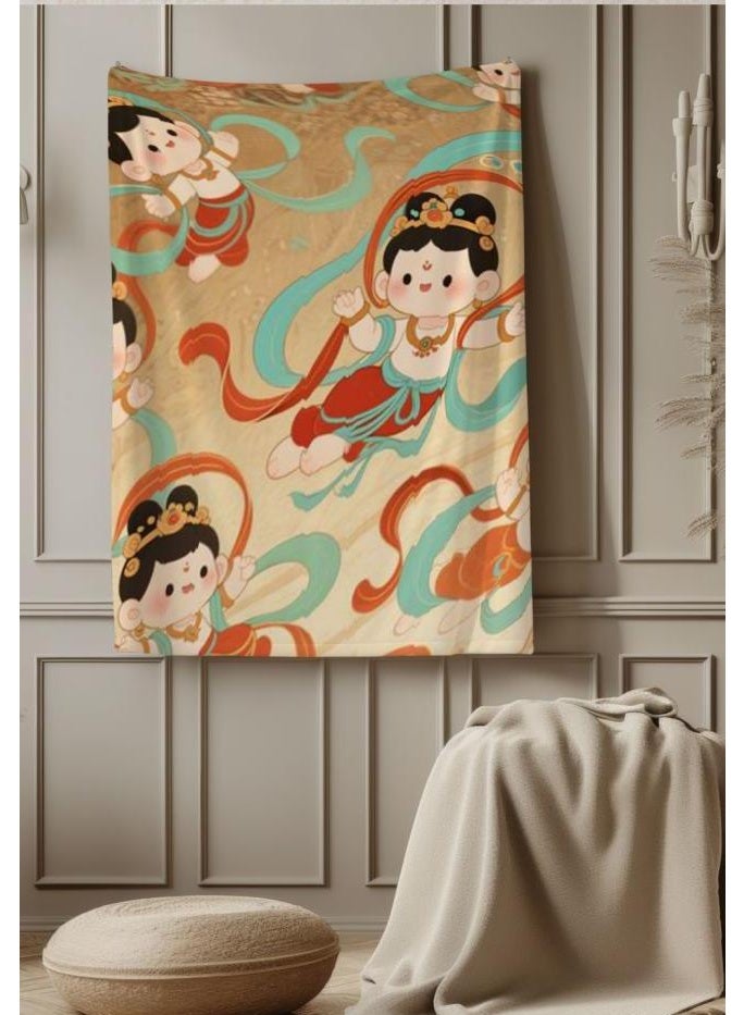 عام بطانية رقيقة من الفانيلا الكرتونية للأطفال أو الطلاب (دافئة ومريحة ومناسبة للنوم والألعاب) 100 سم * 150 سم - 1015 - Image 1