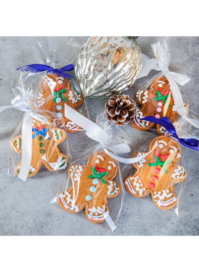 Morepack Cello Cellophane Treat Bags,5x7 Inches Clear Cellophane Bags 200 Pcs OPP Plastic Treat Bags with 200 Twist Ties for Gift Wrapping,Packaging Candies,Dessert,Bakery, Cookies, Chocolate,Party Favor - Image 5