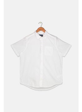 The Children's Place Kid Boys Front Pocket Casual Shirt, White  - Image 1