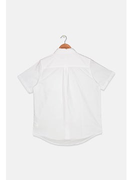 The Children's Place Kid Boys Front Pocket Casual Shirt, White  - Image 2