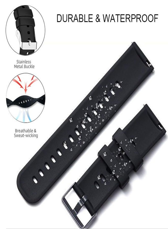 Xininyia 6-Pack Compatible with FITVII HM08 HM58/Amzhero-Runfit D26 / Virozis P67 / GADIXY G301 /RLQA Band 2/ KALOC Smart Watch Fitness Tracker Bands, 16mm Soft Silicone Adjustable Wristband Straps Replacement Bands - Image 4