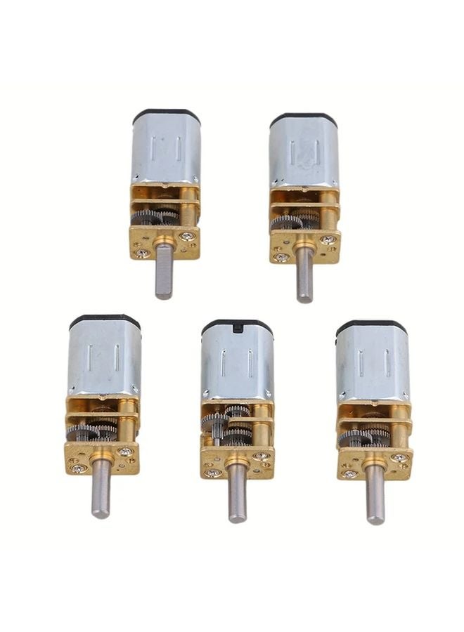 5pcs DC 3V 12mm Micro Gearbox Electric Motor 15 RPM ABS Metal Material - Image 1