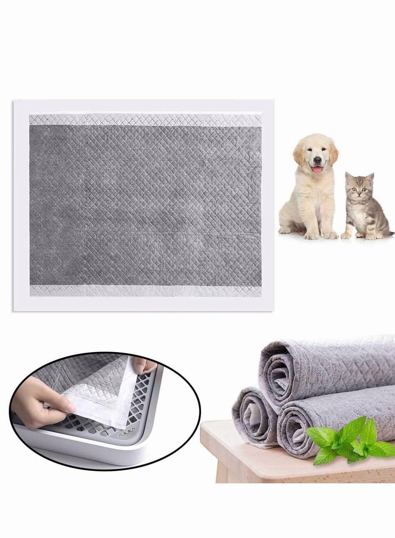 Generic Rabbit Pee Pads Disposable Cage Liners 100PCS All-Absorb Black Carbon Odor-Control Bunny Training Accessories with Quick-Dry Surface for Puppy, Kitten, Hedgehog Small Animals - Image 3