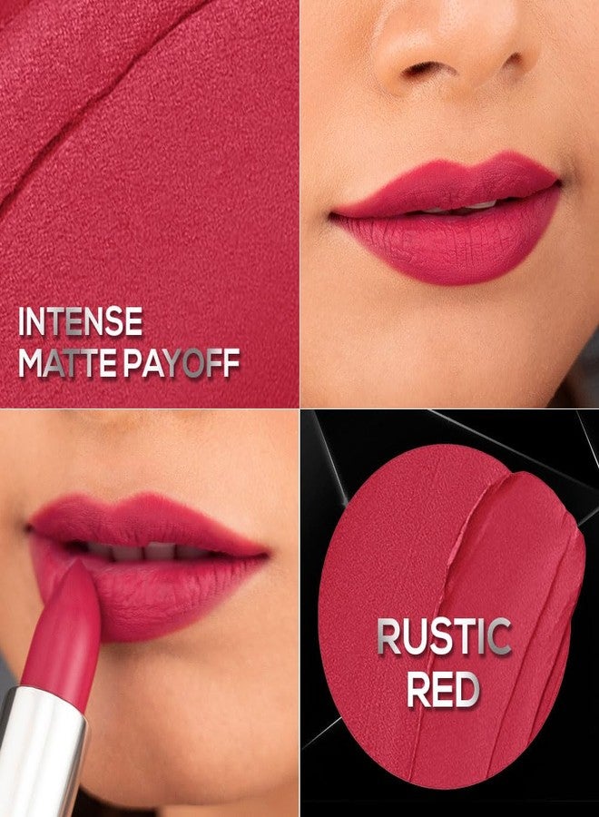 RENEE Prime Matte Lipstick - Rustic Red, Lightweight & Long-Lasting Formula, Creamy Matte Finish, One Swipe Application, Non-Drying, Vitamin E Infused, 4.5Gm - Image 3