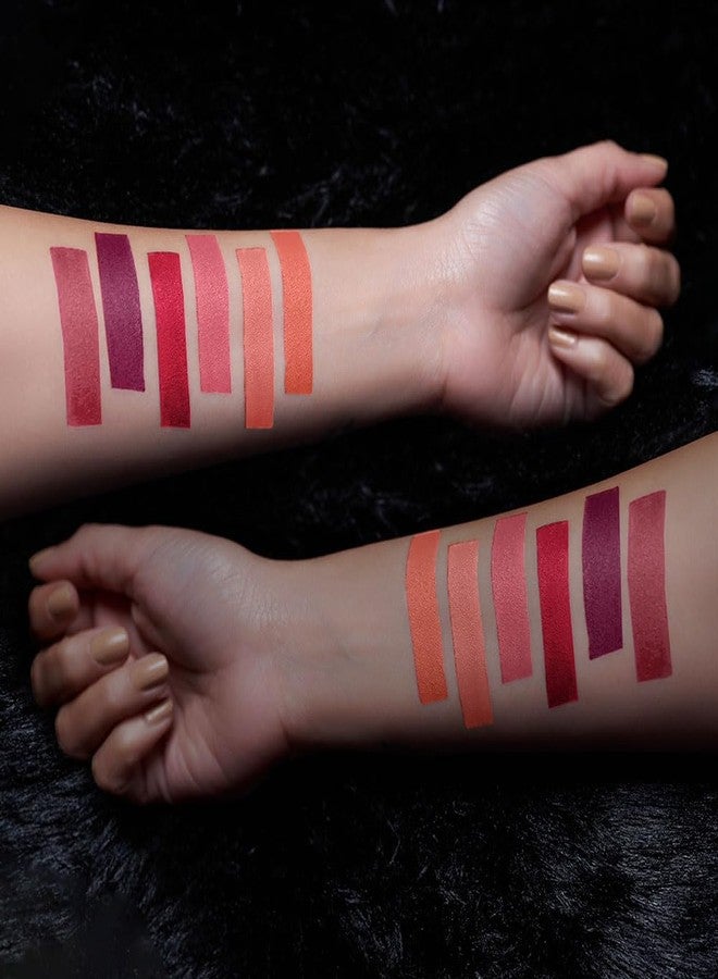 RENEE Prime Matte Lipstick - Rustic Red, Lightweight & Long-Lasting Formula, Creamy Matte Finish, One Swipe Application, Non-Drying, Vitamin E Infused, 4.5Gm - Image 5