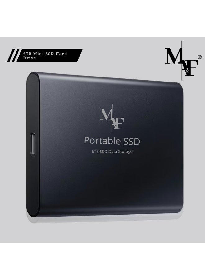M.A&F's Portable External Hard Drive 6TB , Mini SSD Hard Drives,Solid State External Drives,Computer Backup Drive,USB 3.1 to Type-C Support Data Storage Transfer for Windows XP PC Laptop and Mac - Image 1
