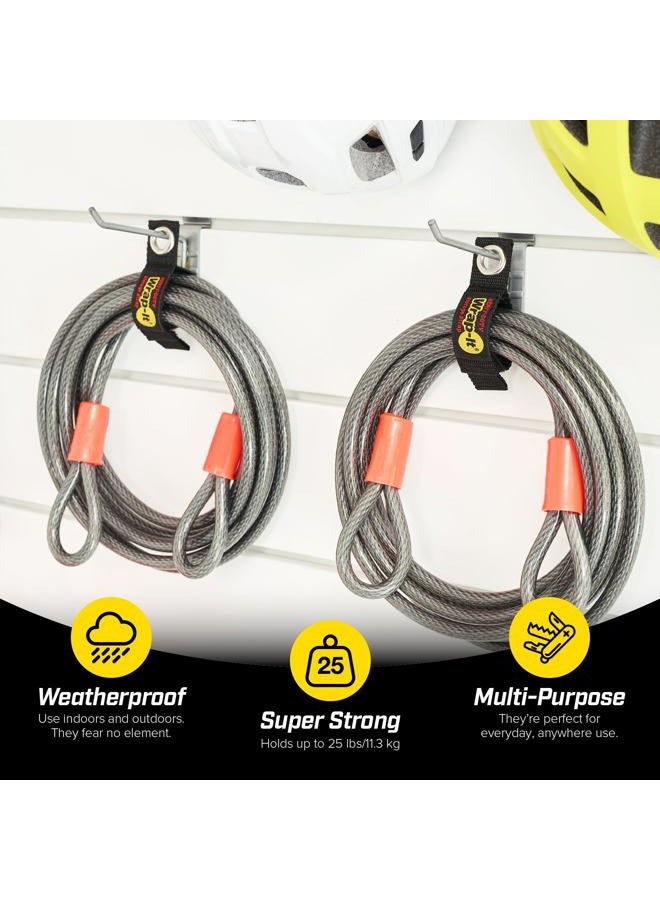 Wrap-It Storage Heavy-Duty Straps, 7-inch (6 Pack) - Hook and Loop Extension Cord Organizer Hanger, Cord Wrap Keeper, Cable Straps for Cords, Hoses, Rope, RV, Boat and Garage and Organization - Image 2