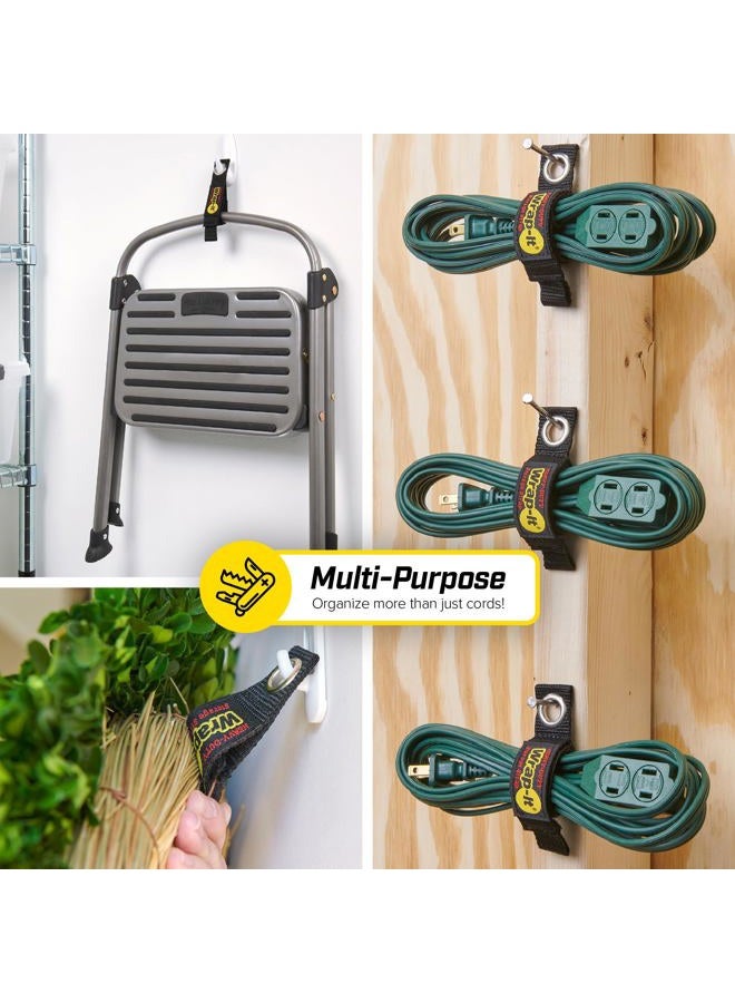 Wrap-It Storage Heavy-Duty Straps, 7-inch (6 Pack) - Hook and Loop Extension Cord Organizer Hanger, Cord Wrap Keeper, Cable Straps for Cords, Hoses, Rope, RV, Boat and Garage and Organization - Image 4