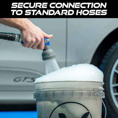 VIKING Hose Nozzle, Garden Hose Nozzle with 8 Spray Patterns, Adjustable Heavy Duty Thumb Control for Washing Car, Watering Plants, Washing Pets, and Home Use - Image 5